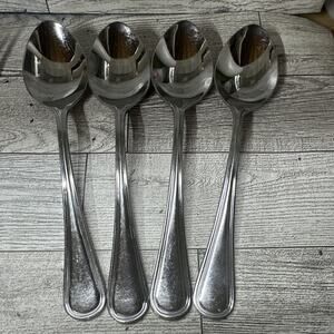 Oneida TRESS Hollis Stainless China Smart Choice Tablesoon Soup Set 4